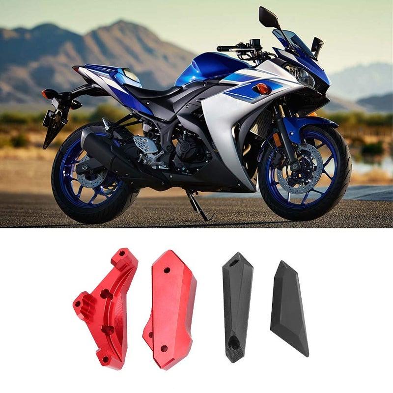 CNC Aluminum Alloy Crash Pad Engine Guard Sliders for YZF R3 14-17 Red 4pcs - Image 4