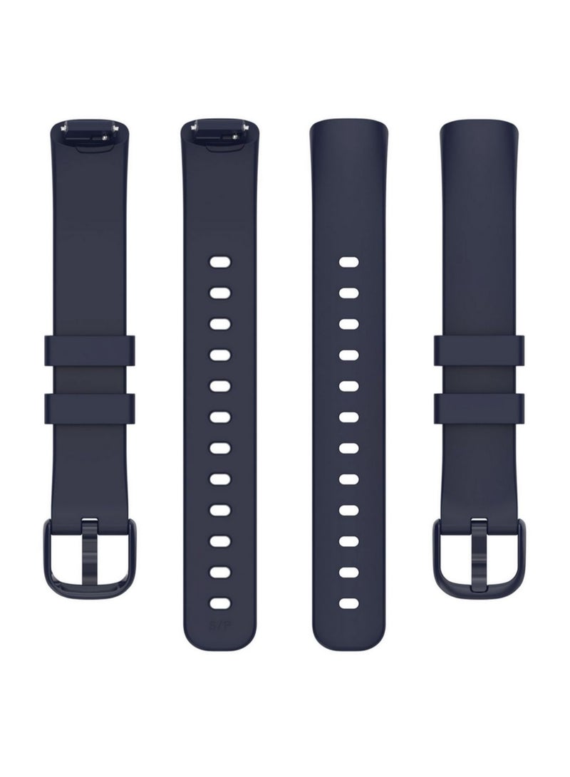 Silicone Watchband Strap For Fitbit Inspire 3 Smart Bracelet Wristband Colorful Buckle For Fitbit Inspire 3 Watch Strap L Size (Dark Blue) - Image 3
