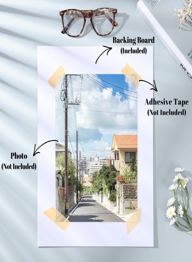 Prudiut 15 Pack 11x14 Backing Boards Only, Uncut White Mat Board Acid Free Mat Board for Photos, Prints, Artworks - Image 4