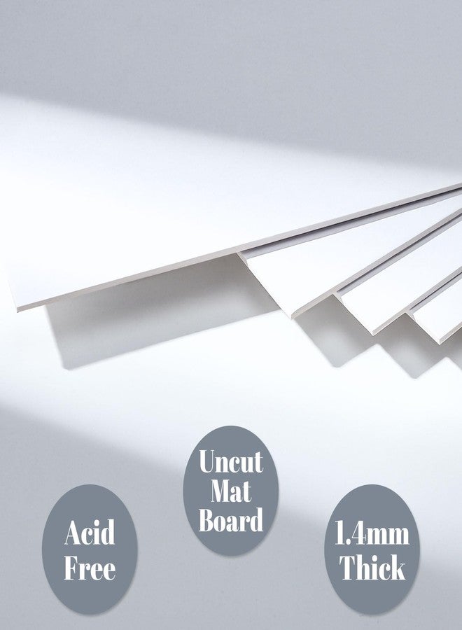 Prudiut 15 Pack 11x14 Backing Boards Only, Uncut White Mat Board Acid Free Mat Board for Photos, Prints, Artworks - Image 3