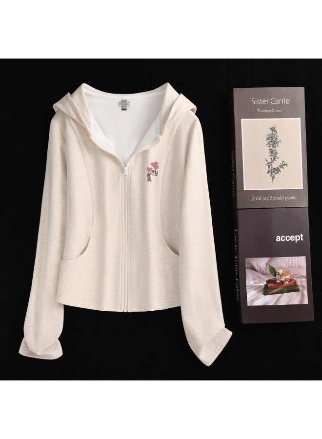 Flying in the snow Hoodie Jacket Women's 2025 Autumn Versatile Soft Comfortable Casual Hooded Top - Image 2