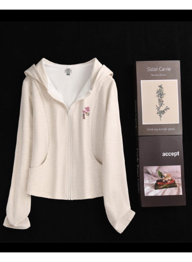 Flying in the snow Hoodie Jacket Women's 2025 Autumn Versatile Soft Comfortable Casual Hooded Top - Image 1