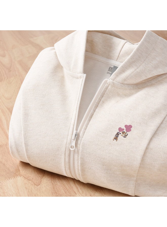 Flying in the snow Hoodie Jacket Women's 2025 Autumn Versatile Soft Comfortable Casual Hooded Top - Image 3