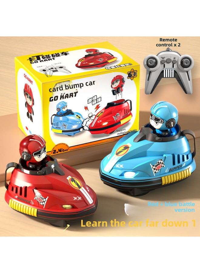 Children's Double Remote Control Battle Bumper Car Parent-child Interactive Kart Drift Collision Catapult Remote Control Toy-Color:061 Double Battle Remote Control Bumper Car-Proportion:Red Blue 】 - Image 2