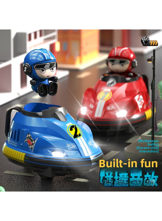 Children's Double Remote Control Battle Bumper Car Parent-child Interactive Kart Drift Collision Catapult Remote Control Toy-Color:061 Double Battle Remote Control Bumper Car-Proportion:Red Blue 】 - Image 4