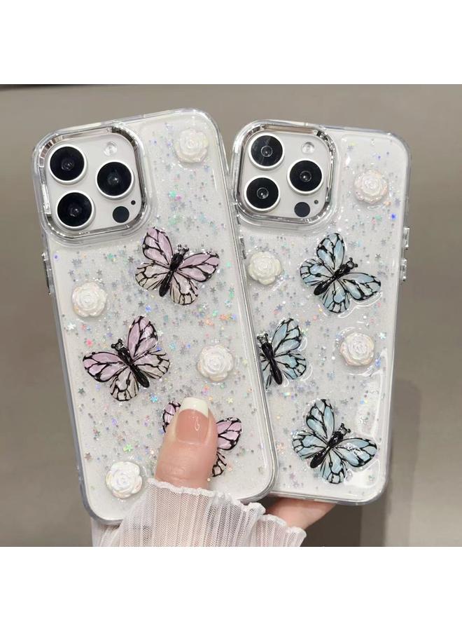 S-TOP Case For iPhone 15 Pro Max Glitter 3D Butterfly TPU Phone Case - Image 3