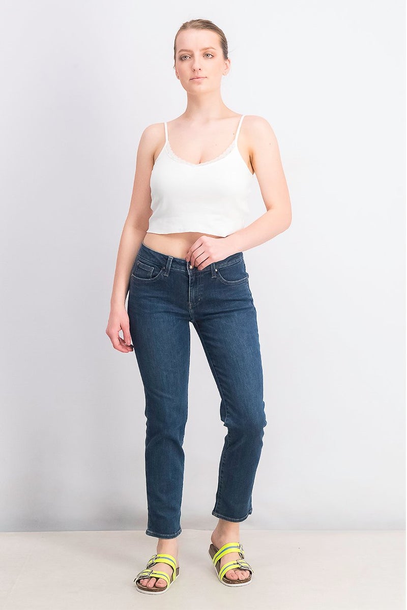 GUESS Women Slim Fit Plain Stretchable Denim, Blue - Image 2