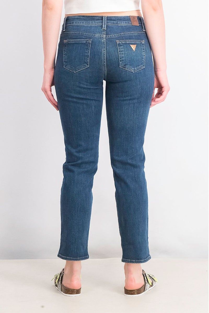 GUESS Women Slim Fit Plain Stretchable Denim, Blue - Image 4