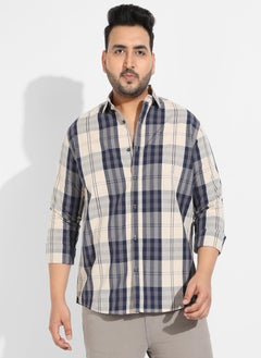 Instafab Plus Instafab Plus Men's Tartan Plaid Button Up Shirt  - Image 2