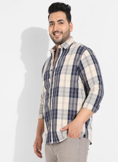 Instafab Plus Instafab Plus Men's Tartan Plaid Button Up Shirt  - Image 3