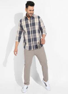 Instafab Plus Instafab Plus Men's Tartan Plaid Button Up Shirt  - Image 5
