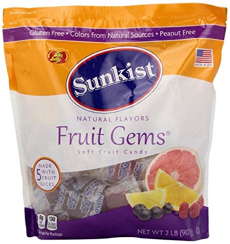 Sunkist Jelly Belly Sunkist Fruit Gems Soft Fruit Candies 2lb Bag Pack of 2 - Image 1