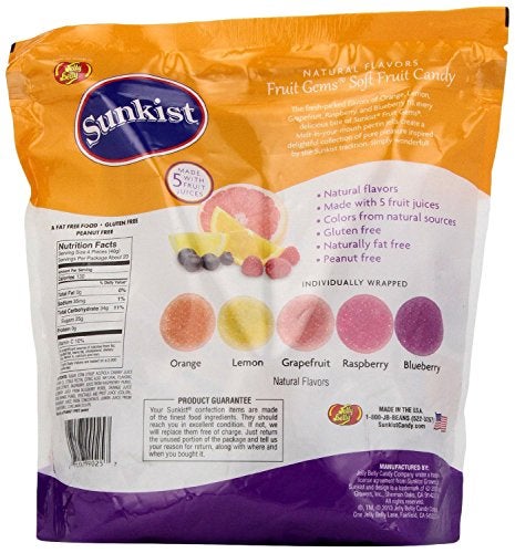 Sunkist Jelly Belly Sunkist Fruit Gems Soft Fruit Candies 2lb Bag Pack of 2 - Image 5