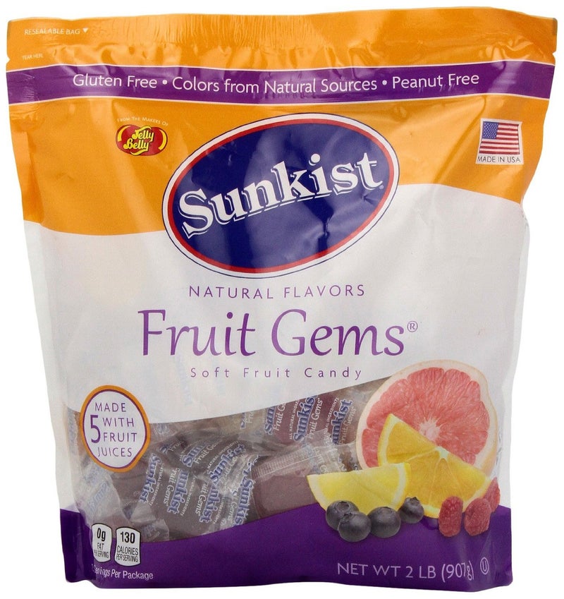 Sunkist Jelly Belly Sunkist Fruit Gems Soft Fruit Candies 2lb Bag Pack of 2 - Image 3