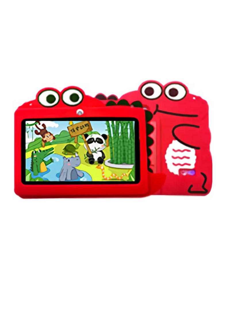 AROAQ K706 Kids Tablet, 7 Inch Portable Learning Parental Control Tablet, Anti Fall Lightweight Computer Children Tablet, Wifi Android Tablet With Quad Core Processor For Children, (1pc, Red)  - Image 1