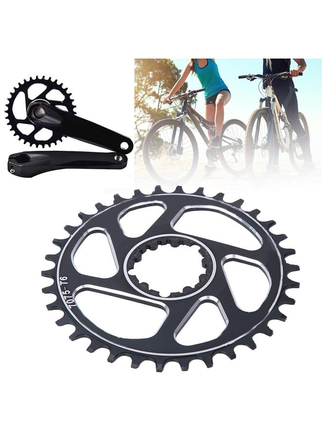 Aluminium Alloy Bike Crank Single Disc Conversion Crankset Cycling Accessory for Mountain Bicycle34T