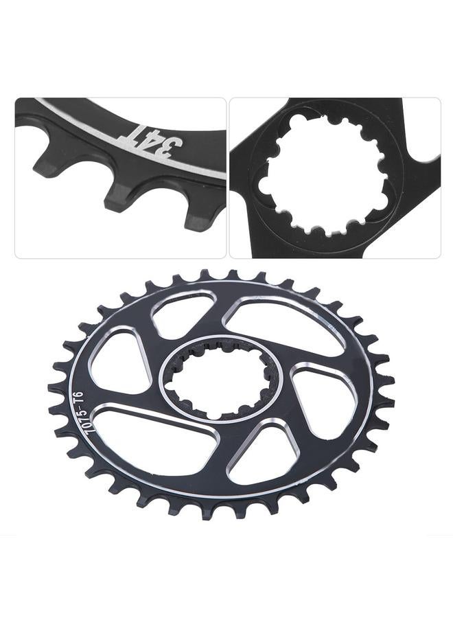Aluminium Alloy Bike Crank Single Disc Conversion Crankset Cycling Accessory for Mountain Bicycle34T