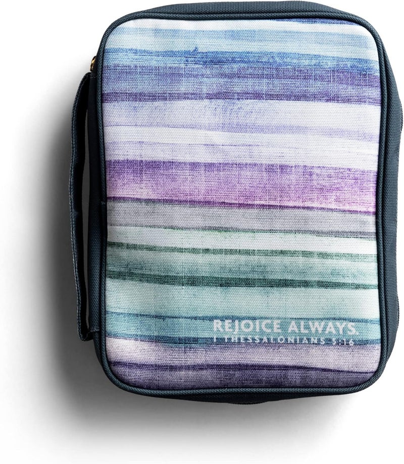 DaySpring  Rejoice Always  I Thessalonians 516  Canvas Bible Cover 10 14 x 7 14 x 2 J8760 - Image 1