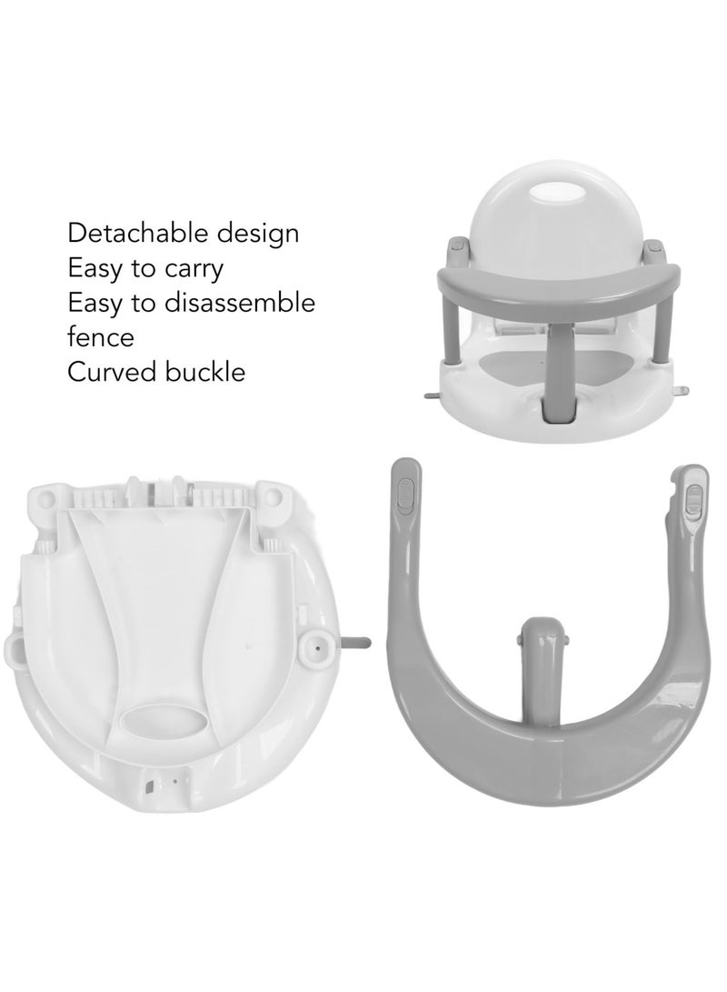 Foldable Baby Bath Ring Seat with Non-Slip Suction Cups, Adjustable Baby Bathtub Seat, Tummy Time Folding Shower Chair, Anti-Dumping Bath Safety Stool for 6-18 Months Infants, Toddlers, Boys  Girls, Non-Flip Design - Image 3