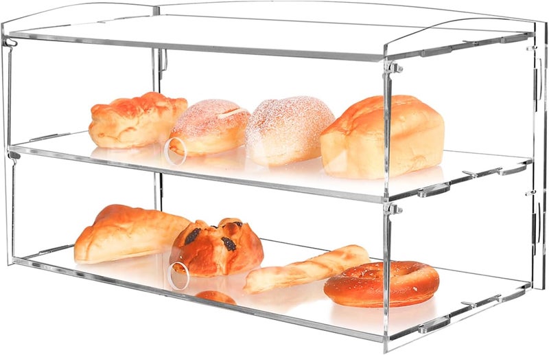 TPGP Cutora 2-Layer Acrylic Bread Box for Pastries and Baked Goods - Image 1