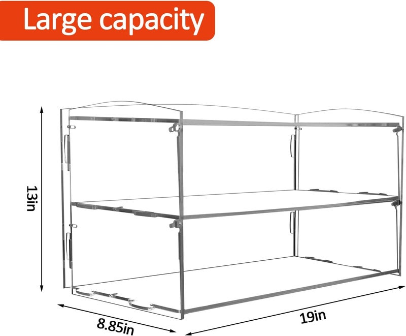 TPGP Cutora 2-Layer Acrylic Bread Box for Pastries and Baked Goods - Image 4