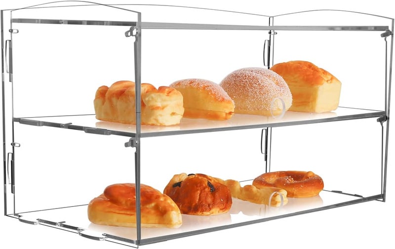 TPGP Cutora 2-Layer Acrylic Bread Box for Pastries and Baked Goods - Image 2