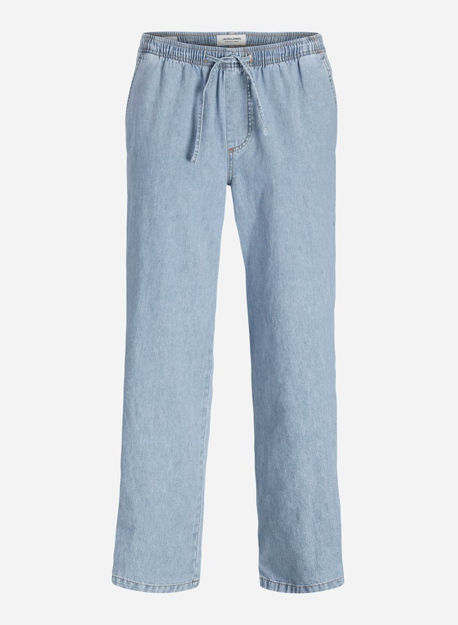 JACK & JONES Wide Leg Denim Joggers with Drawstring  - Image 1