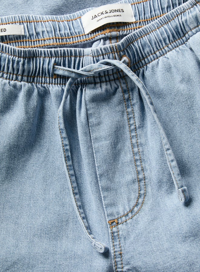 JACK & JONES Wide Leg Denim Joggers with Drawstring  - Image 3