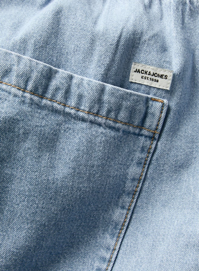 JACK & JONES Wide Leg Denim Joggers with Drawstring  - Image 4
