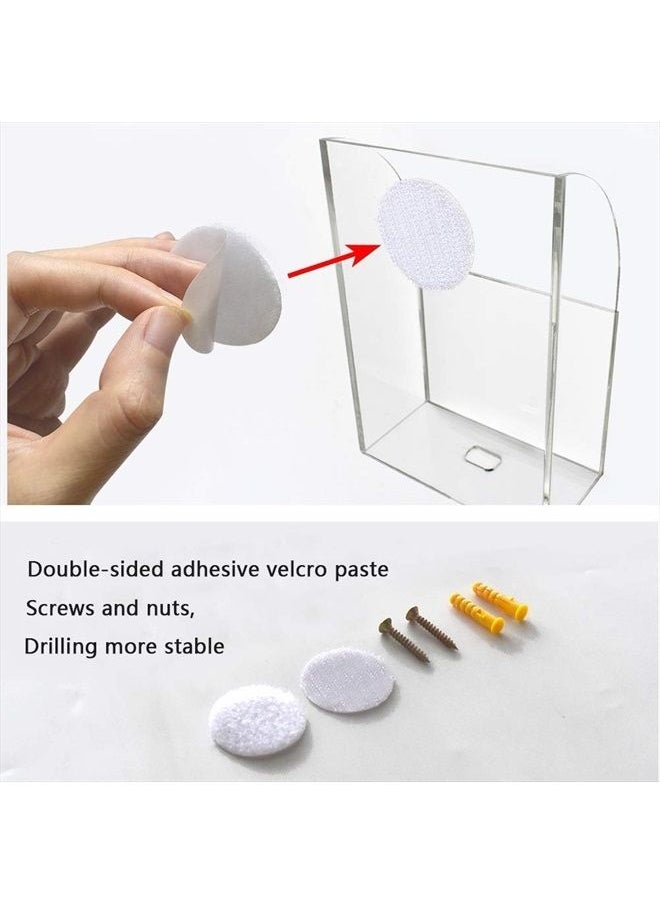 VANCORE Clear Wall Mounted Charging Phone Holder Smart Phone Station TV Remote Control Holder Wall Box (3 Holes)  - Image 5