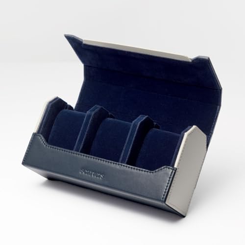 scarters Watchcase | Watchcase box for men | Watchcase organiser | Watchcase travel (Navy Blue) - Image 4