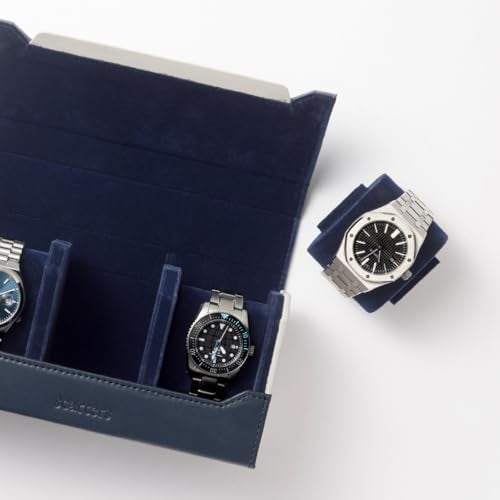 scarters Watchcase | Watchcase box for men | Watchcase organiser | Watchcase travel (Navy Blue) - Image 5