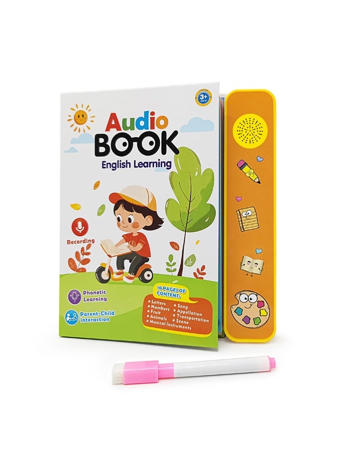 Interactive English Learning Sound Book for Kids | Audio Talking Toy with Songs and Educational Games | Best Gift for Children Boys Girls Ages 3+ Years Old - Image 1