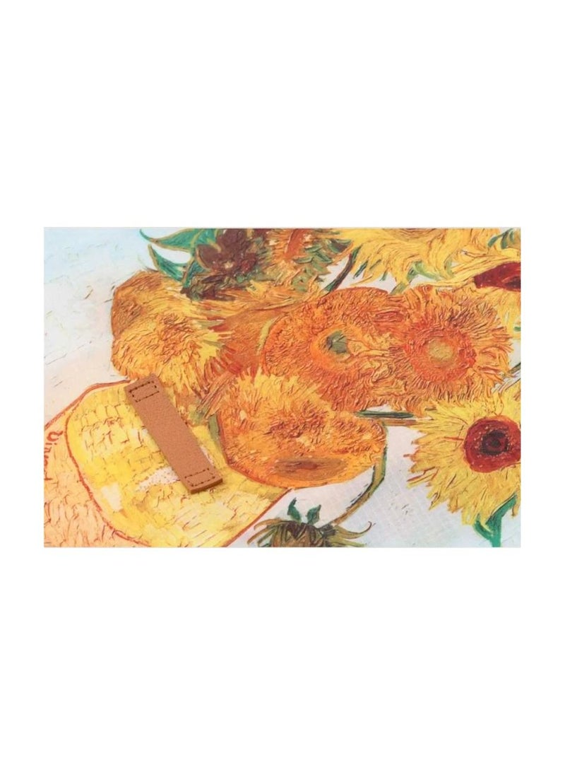Generic - Sunflower Polyester Taffeta Folding Eco-friendly Bag Van Gogh Series Oil Painting Printing Carrying Case Mini Supermarket Shopping Bag - Image 1
