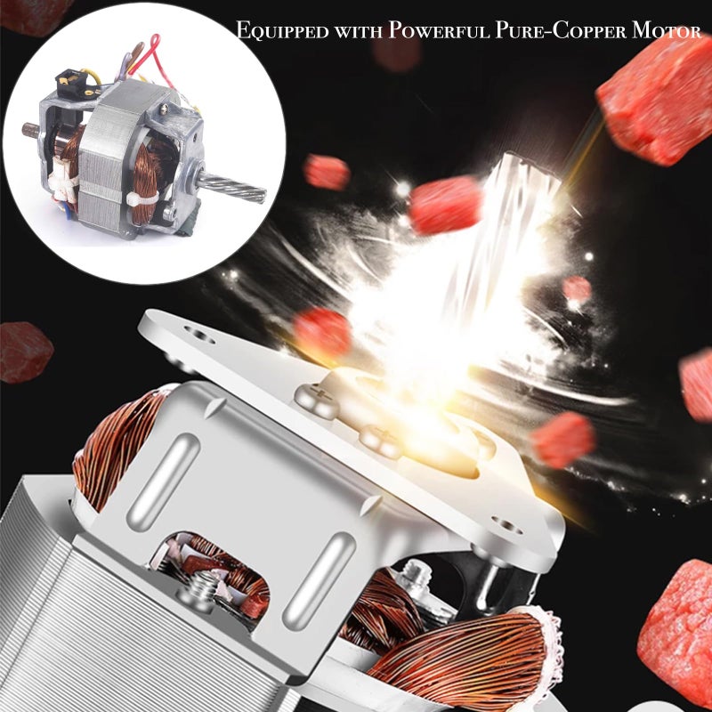 Sunmile SM-G50 ETL Electric Meat Grinder - Max 1.3 HP 1000W Heavy Duty Meat Mincer Sausage Grinder - Metal Gears, Reverse, Circuit Breaker, Stainless Steel Cutting Blade and Plates, 1 Sausage Stuffs - Image 2