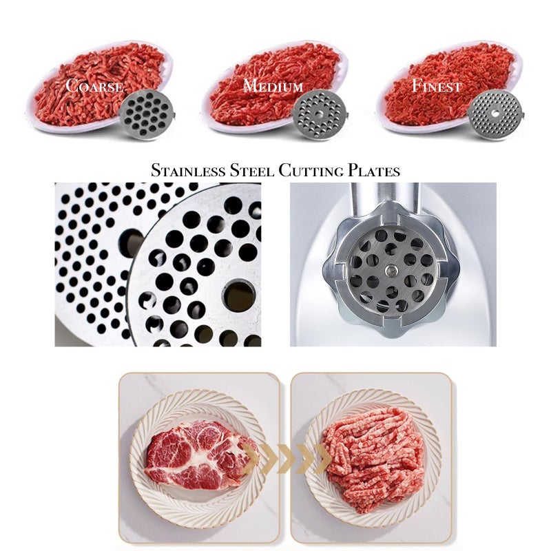 Sunmile SM-G50 ETL Electric Meat Grinder - Max 1.3 HP 1000W Heavy Duty Meat Mincer Sausage Grinder - Metal Gears, Reverse, Circuit Breaker, Stainless Steel Cutting Blade and Plates, 1 Sausage Stuffs - Image 5