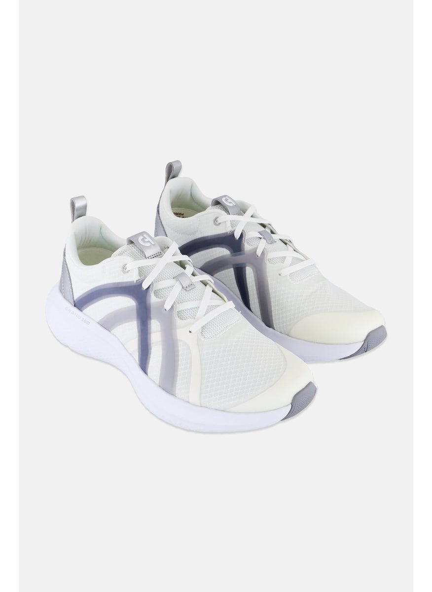 COLE HAAN Women Medium Zg City x Trainer Lace Up Shoes Cream/Grey  - Image 1