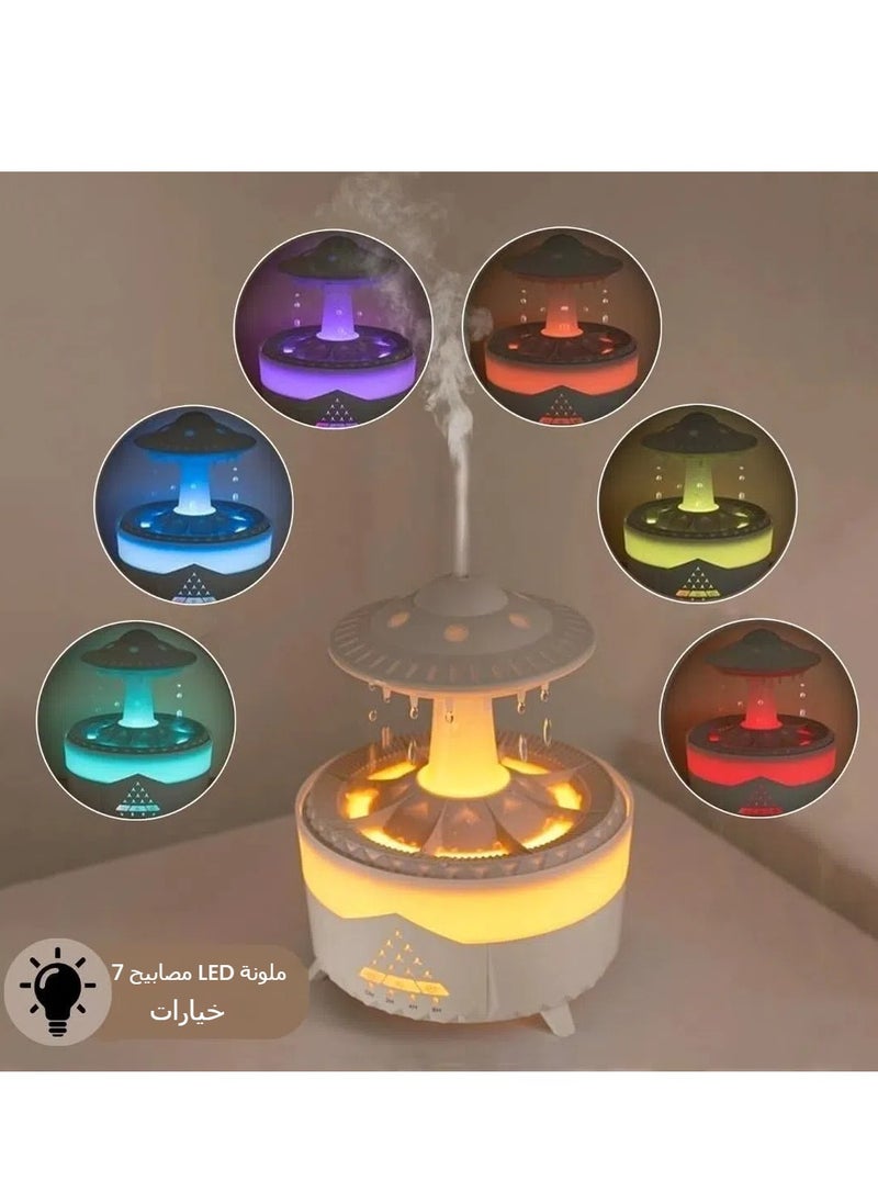 Rain cloud Humidifier 3 in 1, Aromatherapy Essential Oil Diffuser Fountain Humidifier, Aromatherapy Essential Oil Diffuser