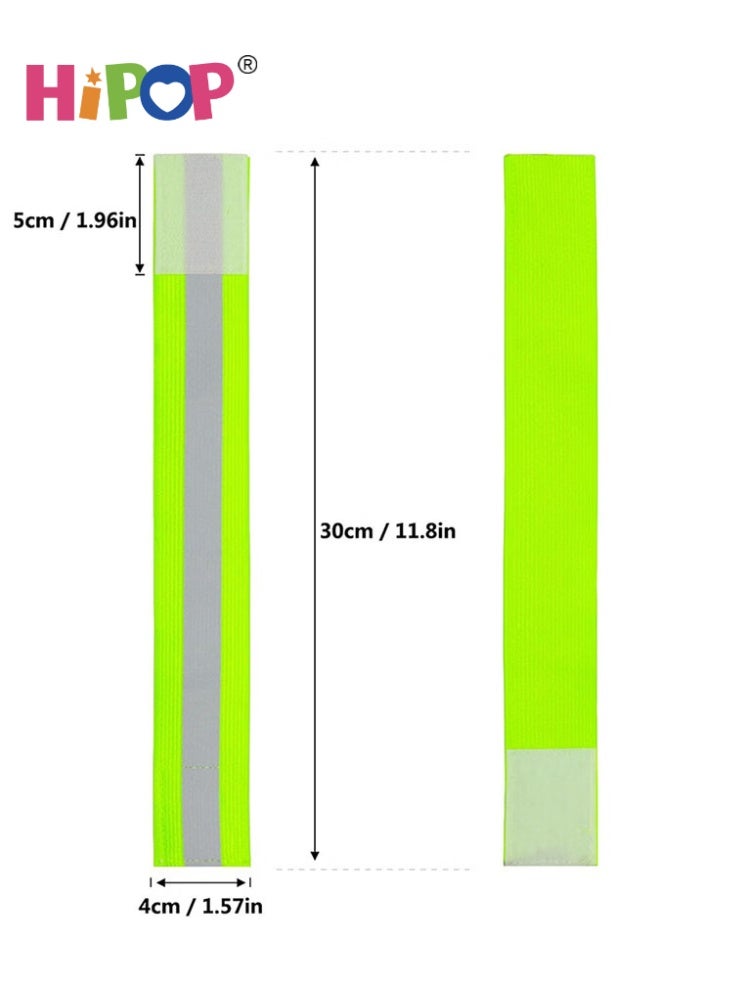 HIPOP 1 x Reflective Vest and 2 x Reflective Safety Wristbands, Strong Visibility Elastic Waistcoat Adjustable Waistband, Breathable Outdoor Safety Vest, Ideal for Men and Women, Jogging, Cycling, Scooter, Running - Image 5