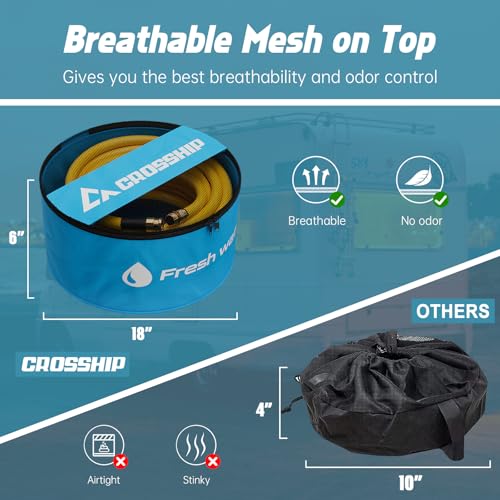CROSSHIP RV Hose Storage Bag, 3 Packs Waterproof, Dual Zipper Closure and Visible Cover for Storage and Organization, RV Utility Bag for Sewer Hoses, Electrical Cords, Fresh & Black Water - Image 2