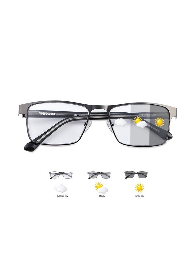 YIMI Photochromic Nearsighted Distance Glasses Spring Hinge Uv400 Sunglasses Antiblue Light For Men Women Myopia Glasses(Black 0.5 Multiplierx) - Image 1