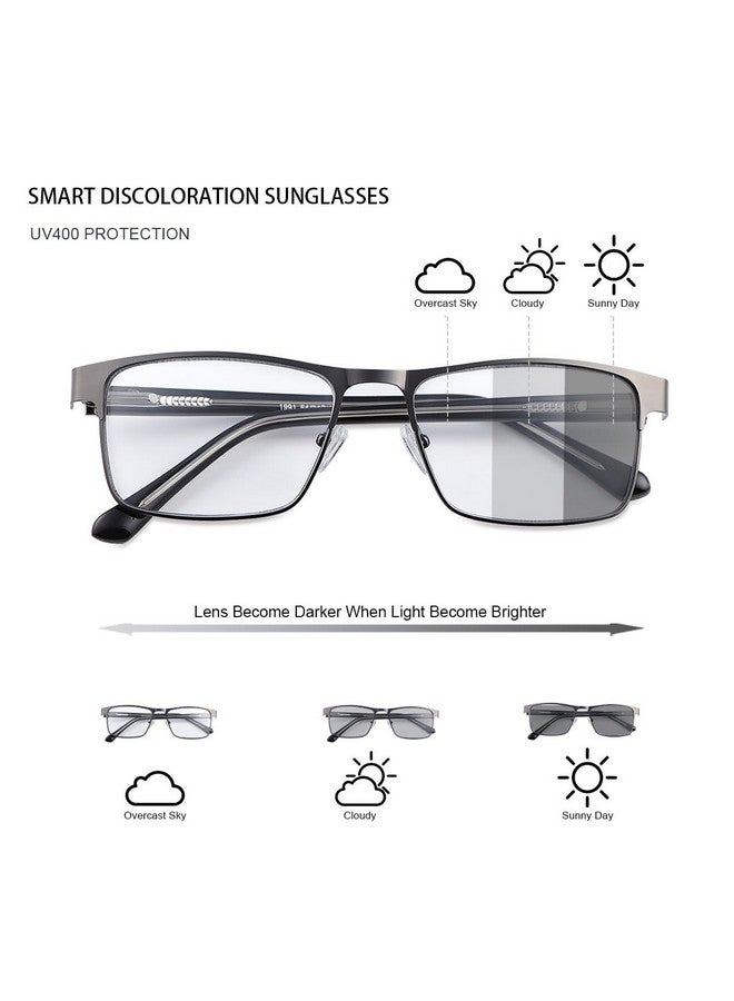 YIMI Photochromic Nearsighted Distance Glasses Spring Hinge Uv400 Sunglasses Antiblue Light For Men Women Myopia Glasses(Black 0.5 Multiplierx) - Image 3