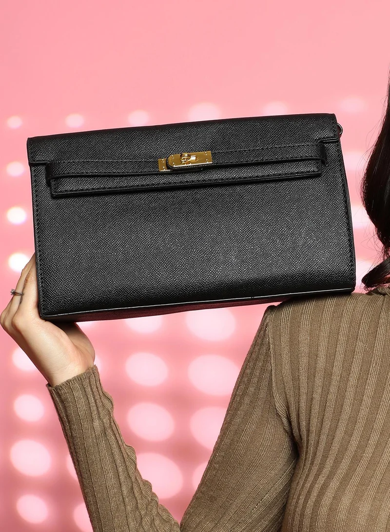 Haute Sauce The Overlap Sling Bag - Midnight Black