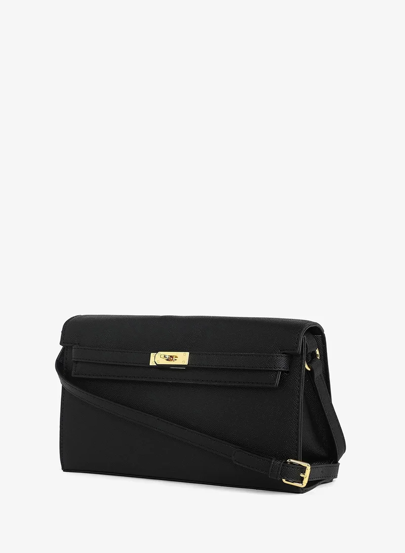 Haute Sauce  The Overlap Hand Bag - Midnight Black for Women | Best Price UAE