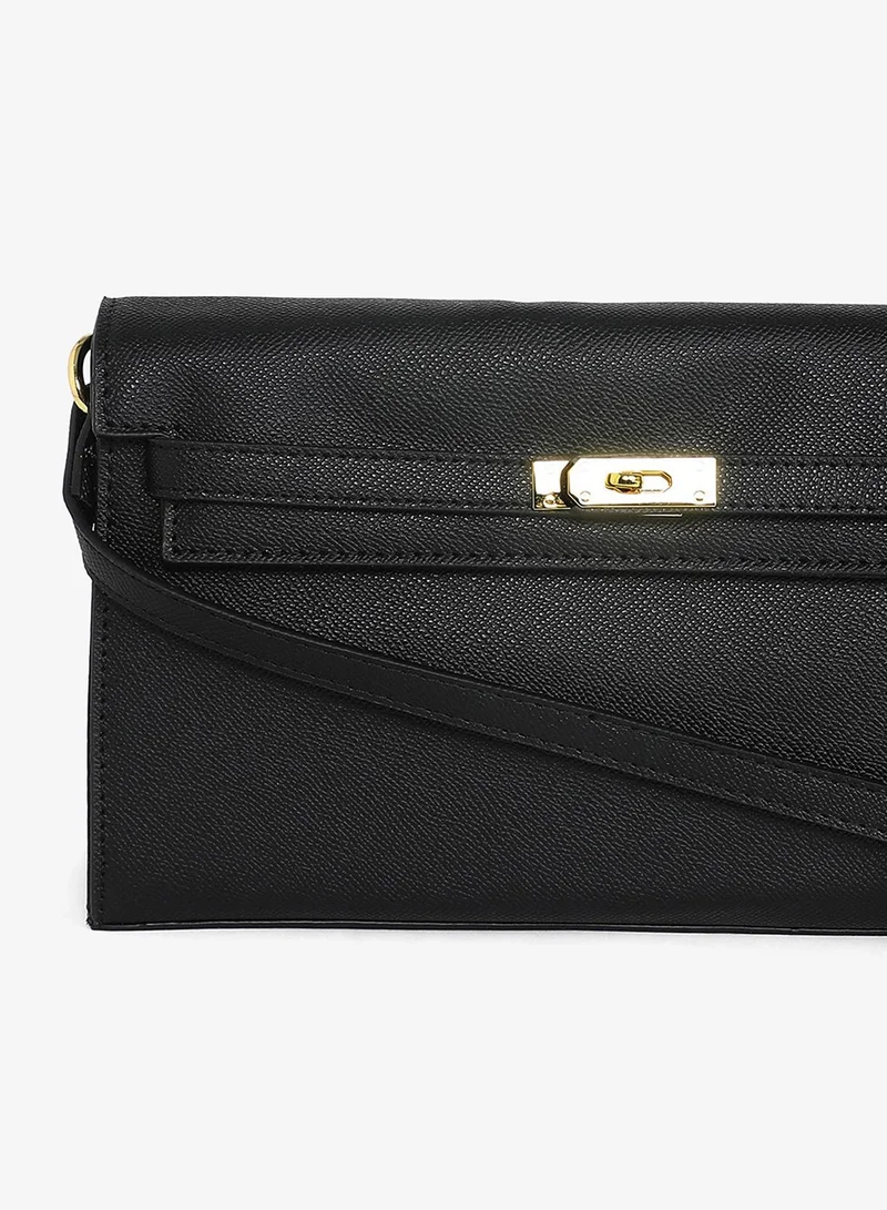 Haute Sauce  The Overlap Hand Bag - Midnight Black for Women | Best Price UAE