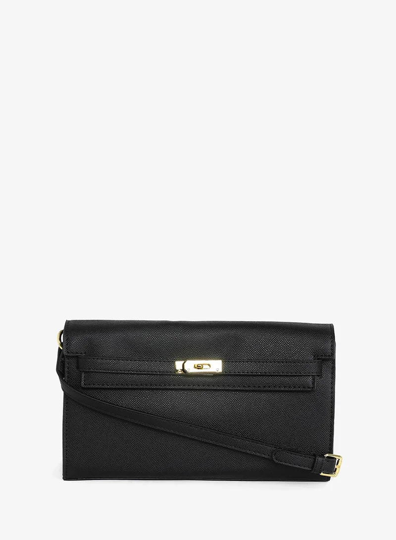Haute Sauce  The Overlap Hand Bag - Midnight Black for Women | Best Price UAE