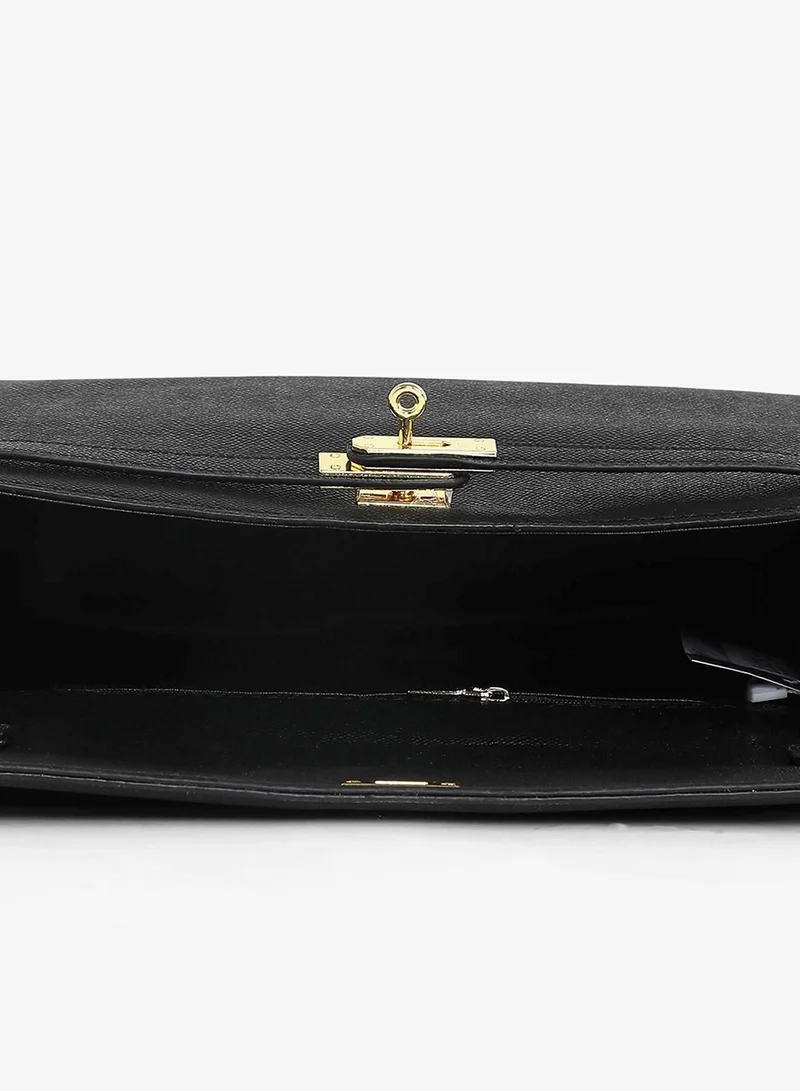 Haute Sauce  The Overlap Hand Bag - Midnight Black for Women | Best Price UAE