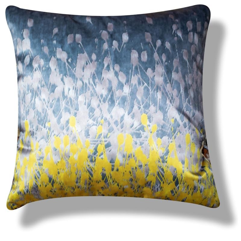 Vendola Satin 250TC Sofa Cushion Pillow Covers, Multicolor, Set of 5 Floral Cushion Covers - Image 4