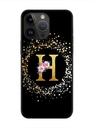 Rugged Black edge case for Apple iPhone 14 Pro Max, Soft Flexible Phone case Custom Monogram Initial Letter Floral Pattern Alphabet - H (Black) - pzsku/Z16B876685847410D4B20Z/45/_/1704954897/efaec098-0d90-48c0-86d7-ebbda7a0ced5