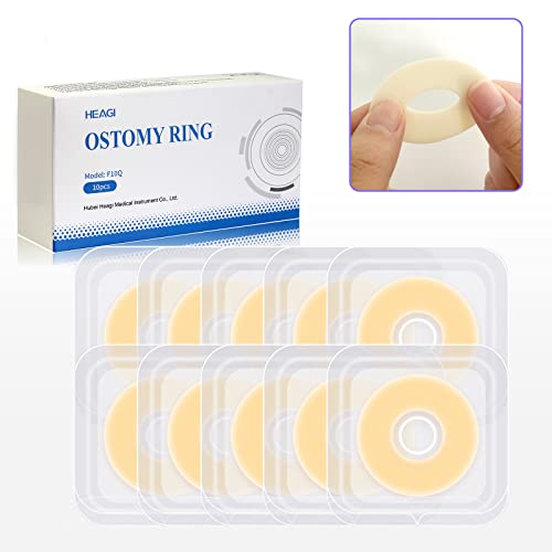 Heagimed 30 PCS Ostomy Barrier Rings 2 mm Thickness Moldable Ostomy Rings Medical Grade Hydrocolloid Adhesive Barrier Rings Better Seal for Ostomy Bags 3 Box of 30 - Image 1